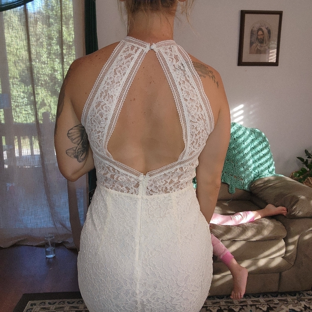 Express Lace Bodycon Sleeveless Dress Size 10 - Picture 7 of 8